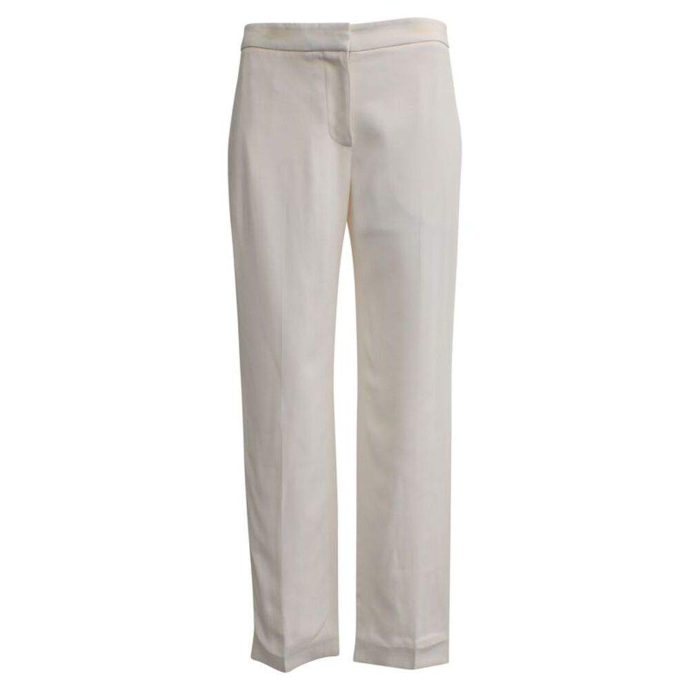 Alexander Mcqueen Straight-Leg Trousers in White Viscose